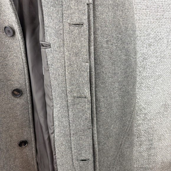 Dunst Unisex Mac Coat XL Charcoal Gray Wool Blend Pockets Belted Classic Winter - Picture 10 of 16